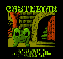 Castelian title screen for NES